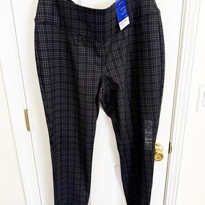 Apt. 9 Womens’ Charcoal Plaid Dress Pants